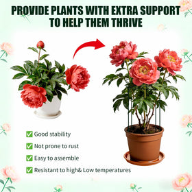 Tinrbip Peony Cages easy assembly aids quick setup in the garden bed