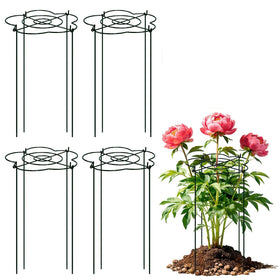 Tinrbip Peony Cages four-leg assembly demonstrates sturdy support for wind prone gardens