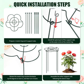 Tinrbip Peony Cages heavy-duty iron wire offers durable weather resistant structure