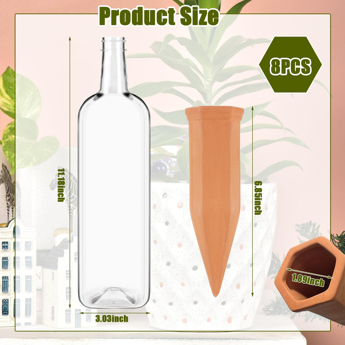 TINSKY four spikes and four bottles kit for flexible watering