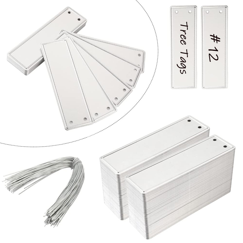 TINSKY aluminum plant labels in a 200pc pack for durable outdoor gardening labeling