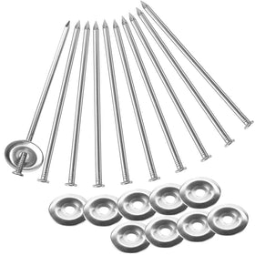 TINSKY patio rug stakes 6in in stainless steel for secure outdoor mats