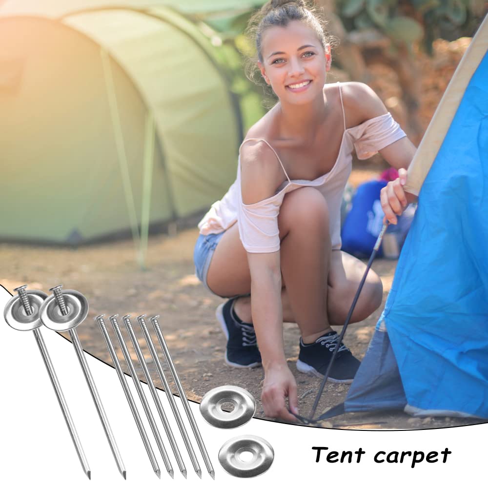 TINSKY RV mat stake with washers included to hold rugs firmly