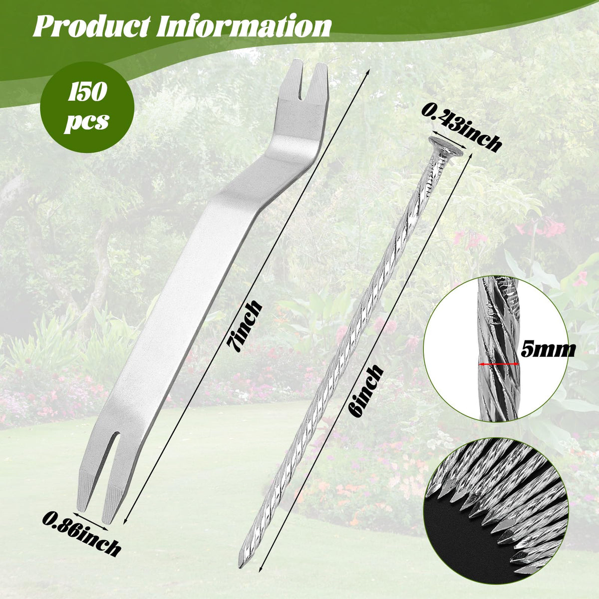TINSKY weed barrier anchors provide sturdy support in gravel and sand