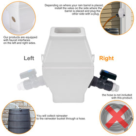 Tintsabo PVC spigot enables easy hose connection to your storage container.