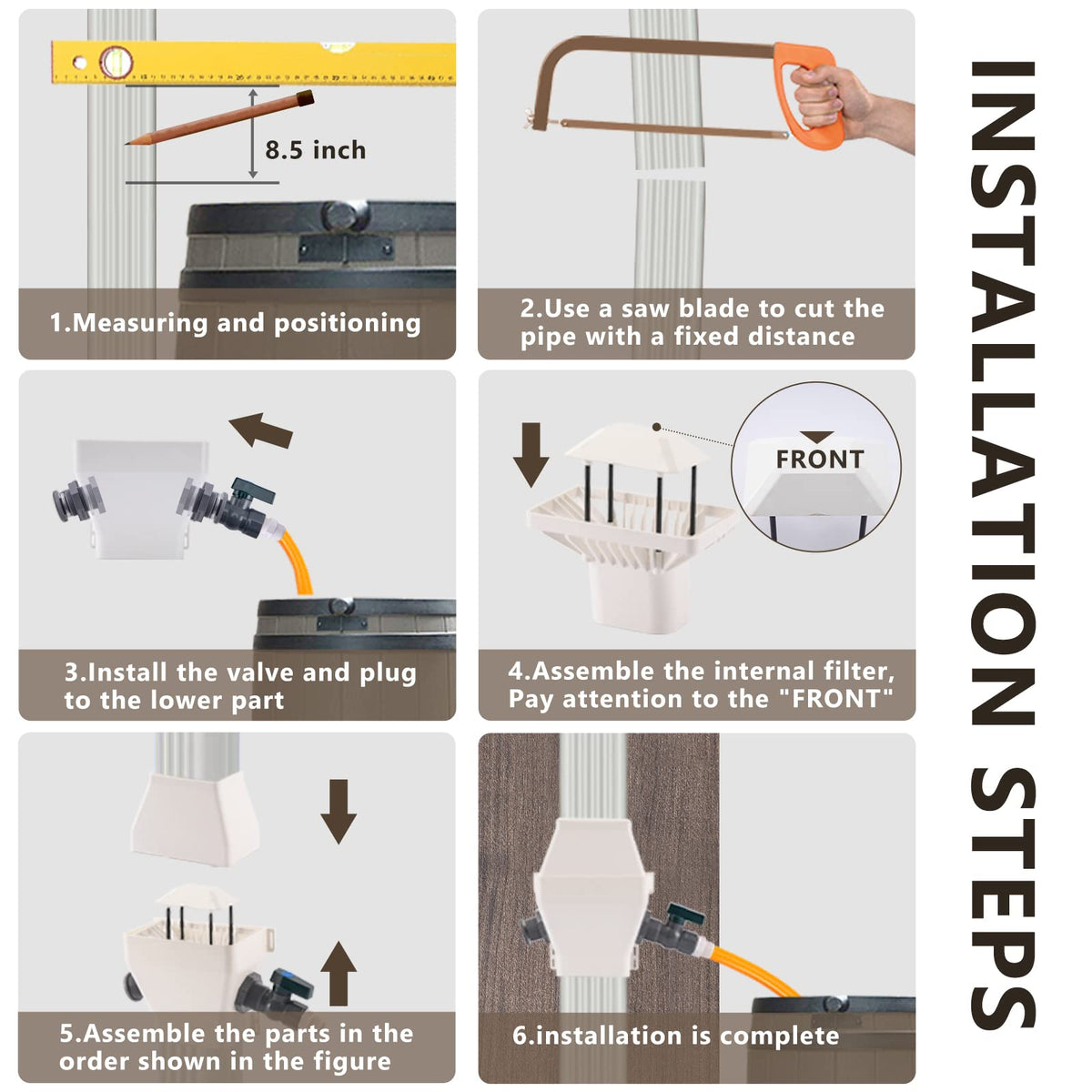 Tintsabo white rain diverter ready for durable outdoor installation.