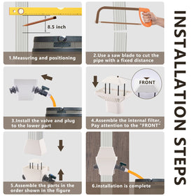 Tintsabo white rain diverter ready for durable outdoor installation.