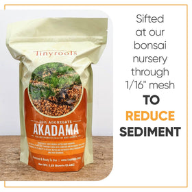 Tinyroots Akadama darkens when wet, serving as a visual watering indicator for bonsai.