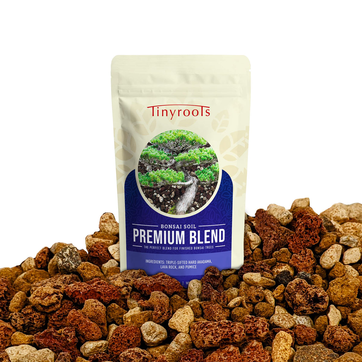 Tinyroots akadama lava pumice mix provides stable media for bonsai roots