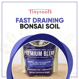 Tinyroots soil promotes root development with airy texture for bonsai care