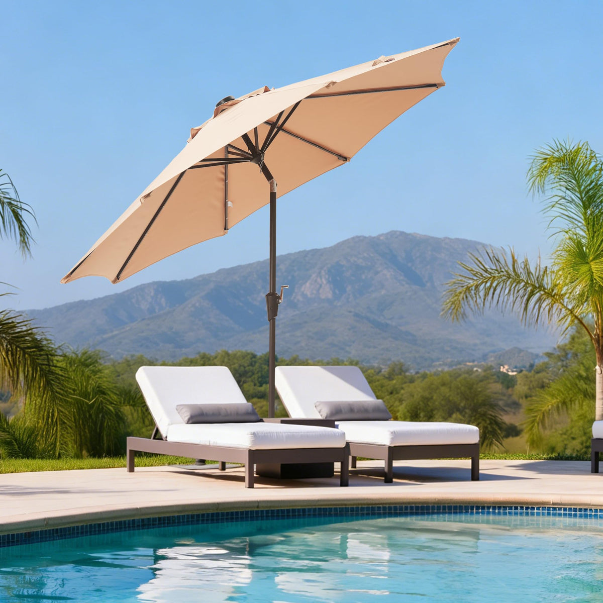 Tioline 9FT solar panel powers 32 LEDs for night use