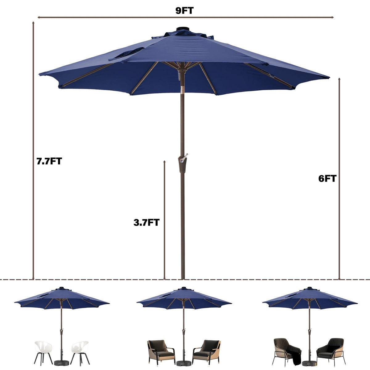Tioline night-time garden setup showcases illuminated canopy for evening gatherings.