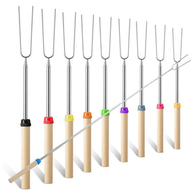 TIPTAP marshmallow roasting sticks—10-piece set for family s'mores.