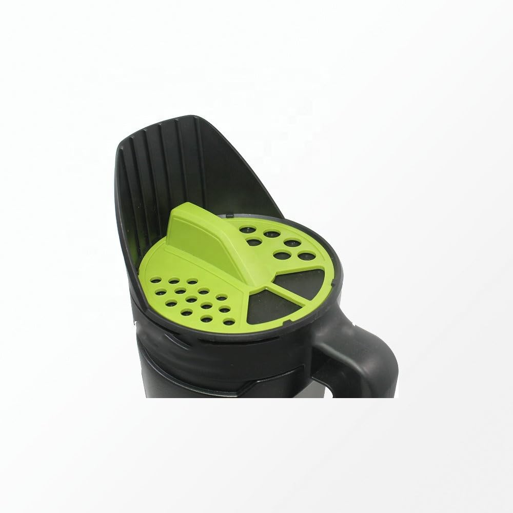 TIPU Hand Spreader with dosage adjustment for coarse to fine flow.