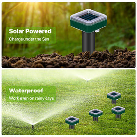 Tirgo waterproof sonic deterrent stake for year-round yard protection