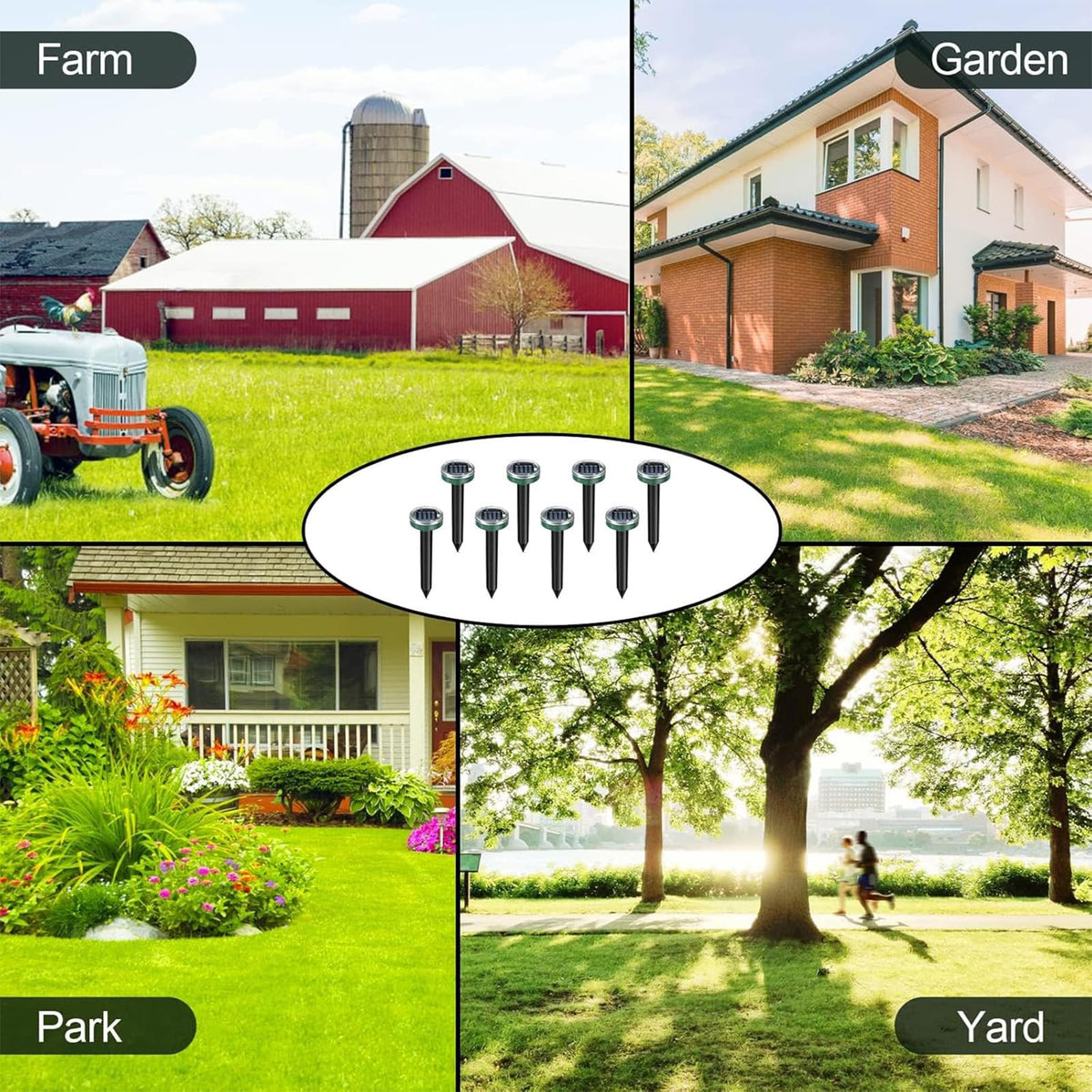 Tirgo yard solar burrowing-rodent protector keeps soil roots safer and gardens less disturbed