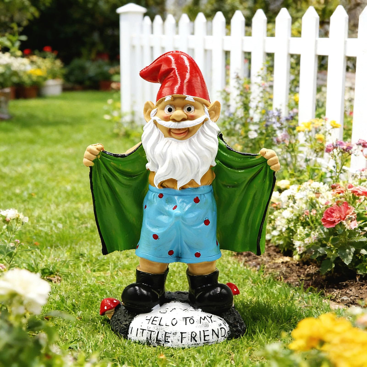 Tirifer funny gnome sculpture suitable for indoor or outdoor use