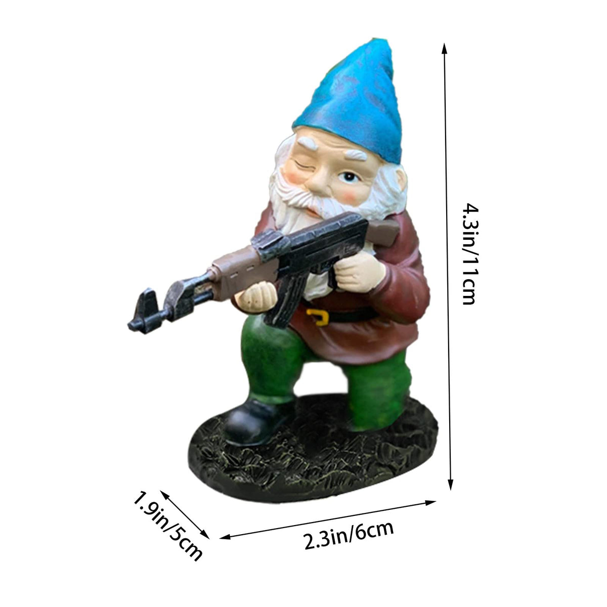 Tirifer garden gnome for patio decor with compact size