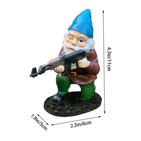 Tirifer garden gnome for patio decor with compact size