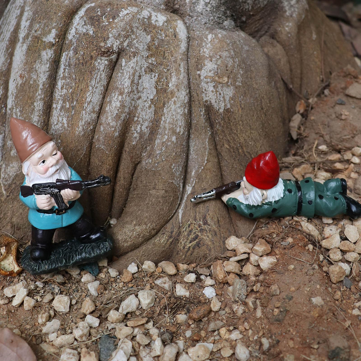 Tirifer hand painted gnome figures with realistic textures