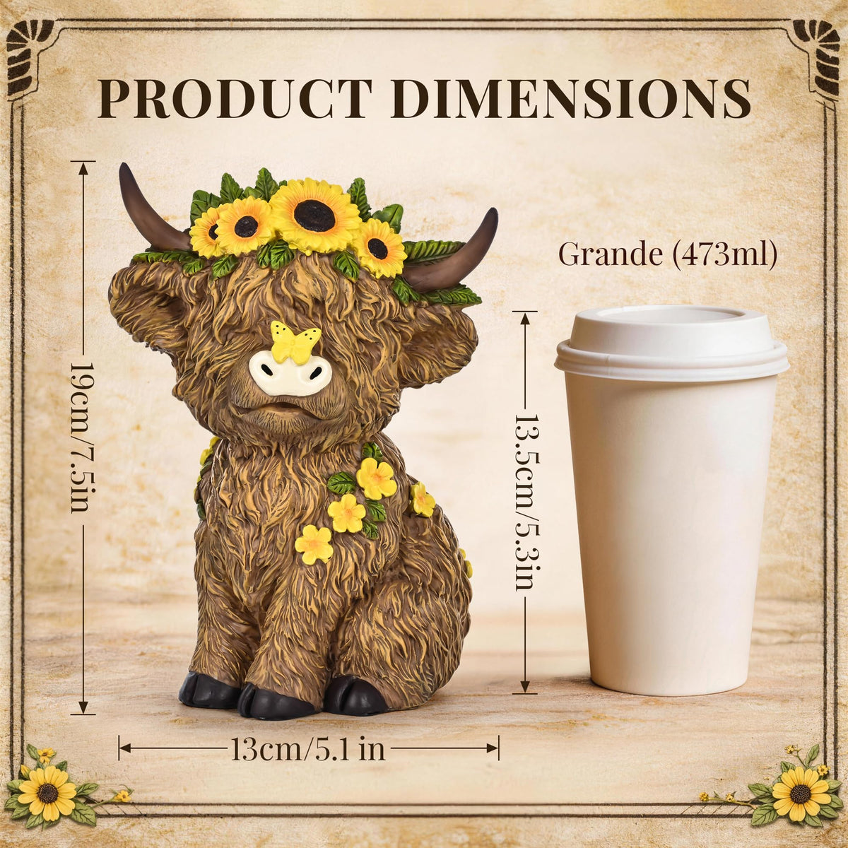 TISEJOY Highland Cow plant pot decor adds character to greenery.
