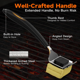 TISHI HERY 400GSM Kevlar fiber brush for durable, heat-resistant cleaning