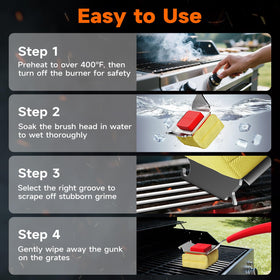 TISHI HERY dishwasher-safe grill cleaner for easy post-cookup cleanup