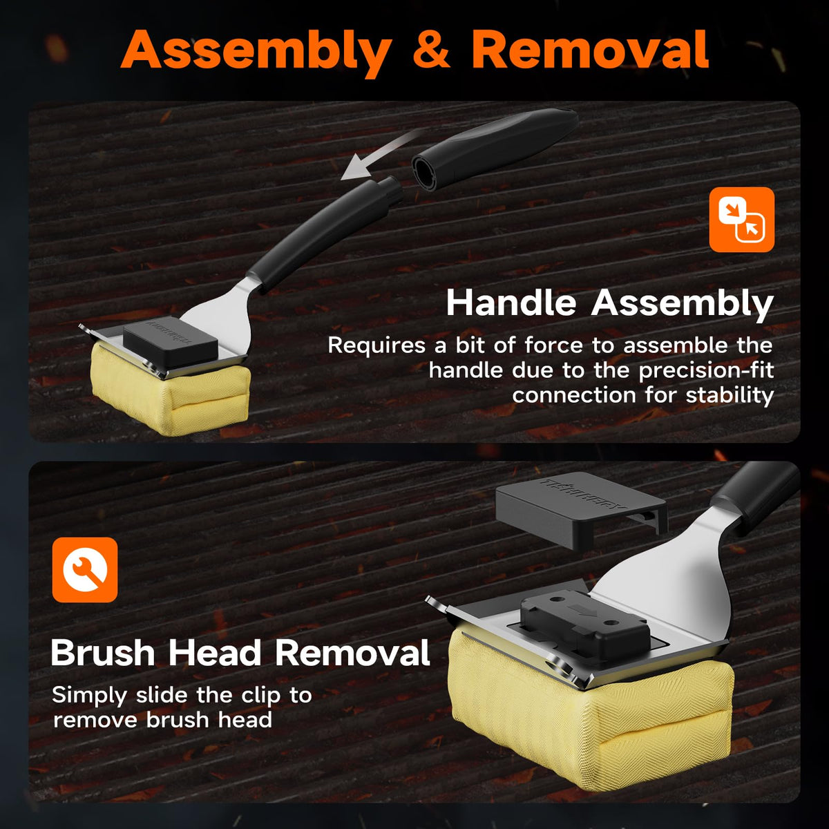 TISHI HERY thickened stainless steel scraper targeting stubborn residue