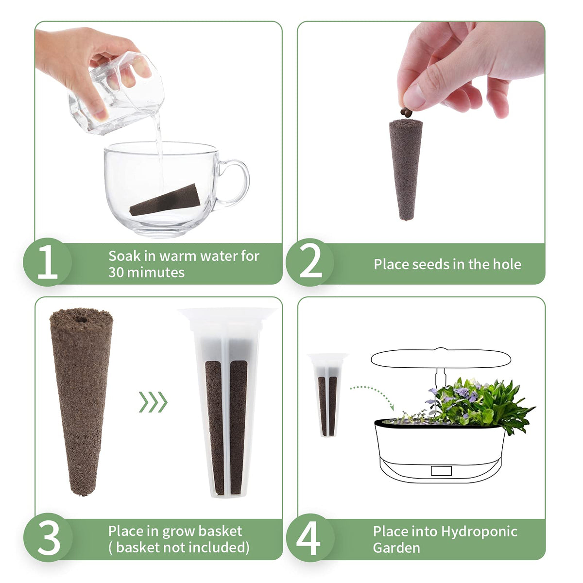 TISOHUGO seed pod hole-design keeps seeds in place during setup