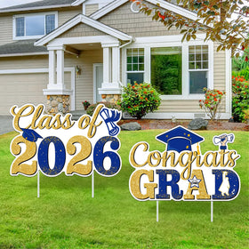 TISTON class of 2026 yard sign with stake shown for versatile display.