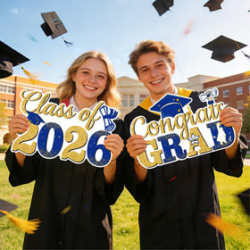 TISTON graduation photo prop sign set for festive photo moments.