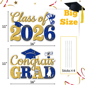 TISTON graduation yard sign 16x11 inches in durable corrugated plastic.