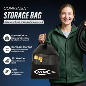 Titan Flex Core inner tubing offers durable yet soft, kink-resistant handling.
