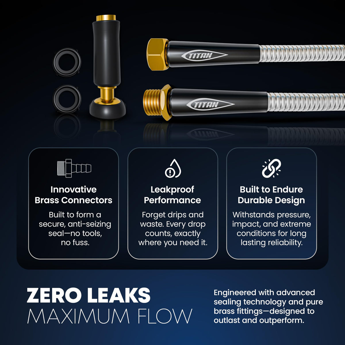 Titan Garden Hose built for tough outdoor use with long-lasting durability.