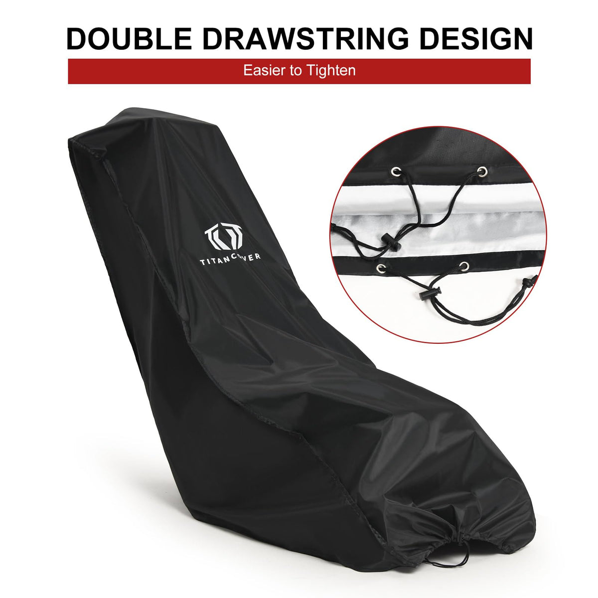 TitanCovers 600D fabric lawn mower cover resists tears for lasting use