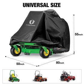 Titancovers waterproof 600D Oxford cover highlights PA coating protection against snow and sun.