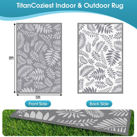 TitanCoziest easy-clean-drying outdoor rug cleans quickly after spills.