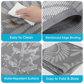 TitanCoziest waterproof-uv-fade outdoor rug protects color under sun and rain.