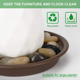 TITE plant saucer drainage tray catches water while keeping surfaces clean.