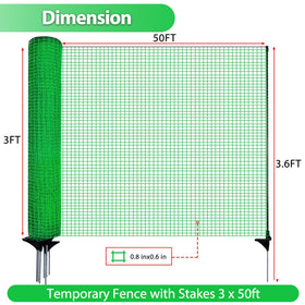 TITECK plastic fencing unrolled to form a clear garden barrier.