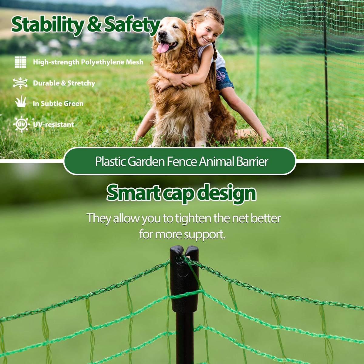 TITECK tool-free assembly lets you secure boundaries without tools.