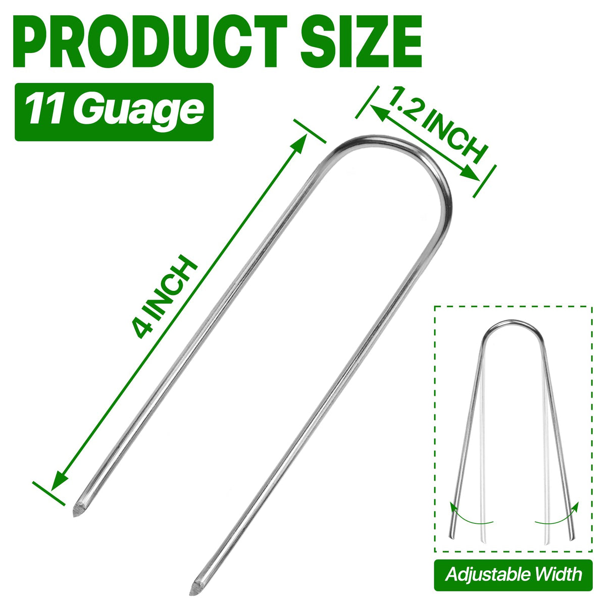 TiTifield galvanized landscape staples 4-inch for durable ground hold