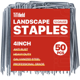 TiTifield landscape staples 4in securing weed barrier fabric for durable outdoor setups