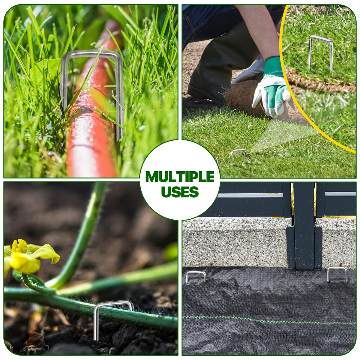 TiTifield multipurpose garden stakes for mats, fences, and tarps