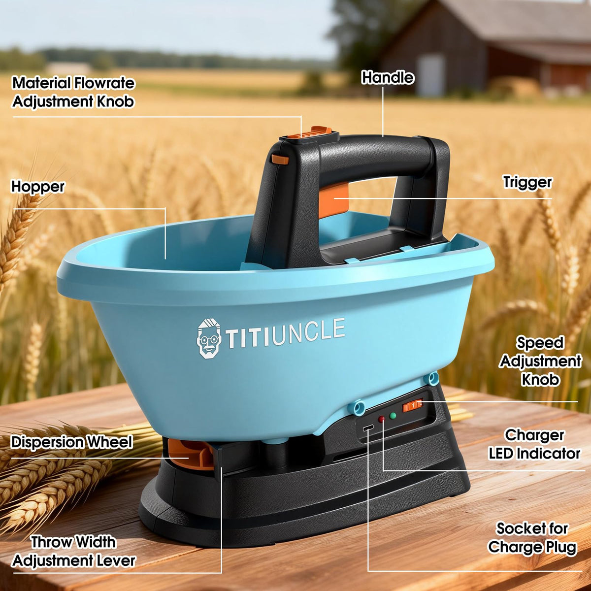 TITIUNCLE 3L electric spreader battery-charging dock included