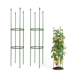 tiuire tomato cage with reinforced steel core provides sturdy garden support for tomatoes