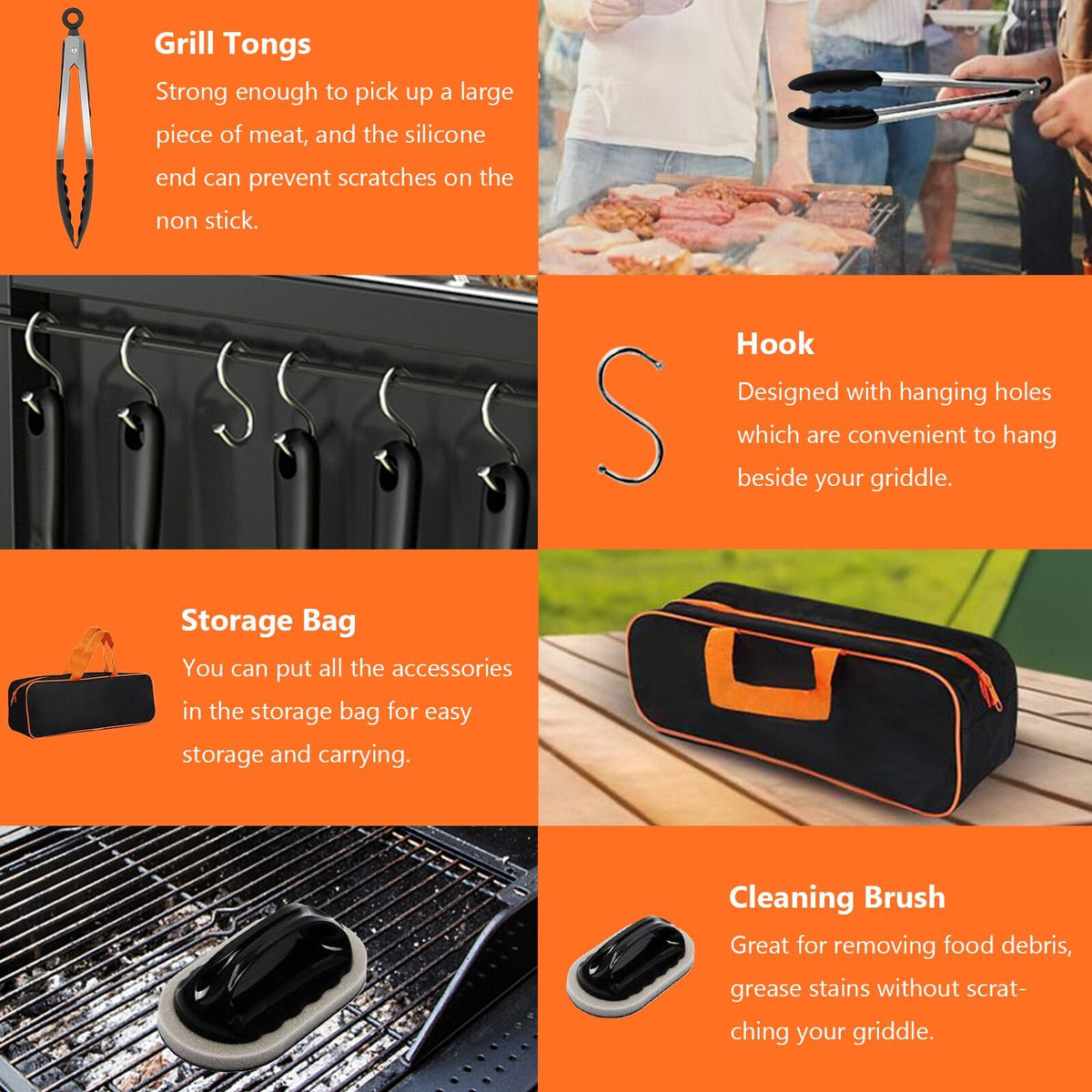Tivddikun Blackstone grill fork keeps meat steady for slicing