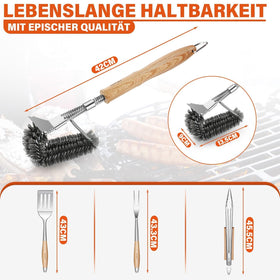 TIVOLI grilling fork provides sturdy control for safe meat handling.