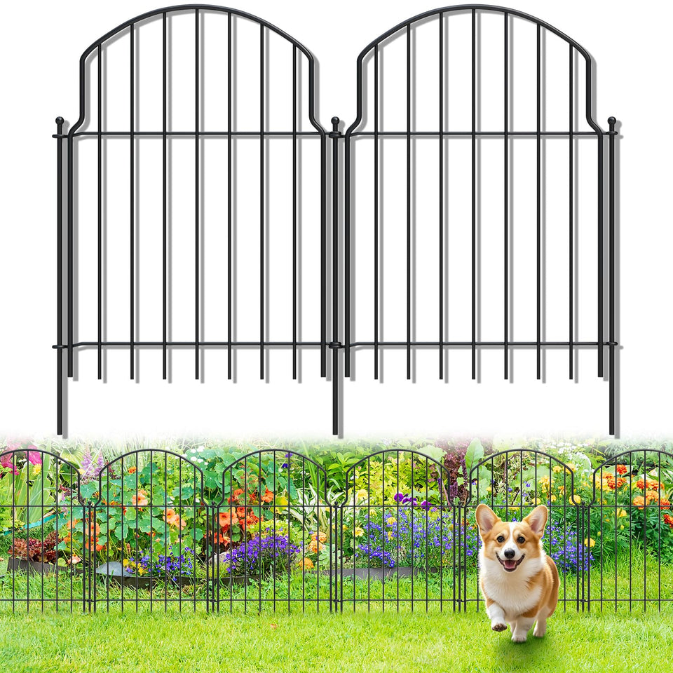 Tivray 19Pcs decorative garden fence assembly shows easy border setup.