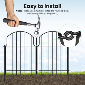Rustproof metal finish on Tivray fence resists weather over time.